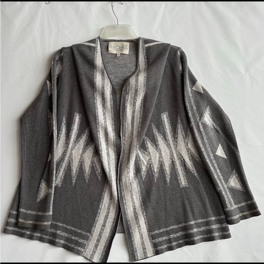 RACHEL Rachel Roy Charcoal and Cream Cardigan